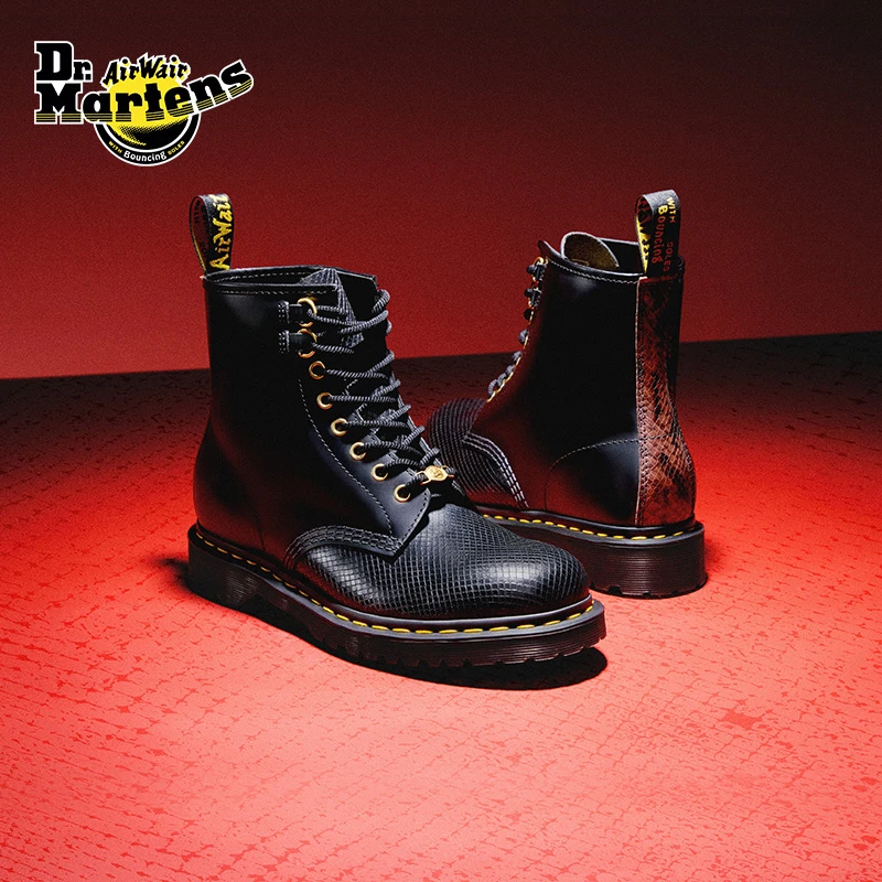 Dr.Martens 1460 YOTS秋冬蛇年款钻石压纹休闲黑色马丁靴41017001