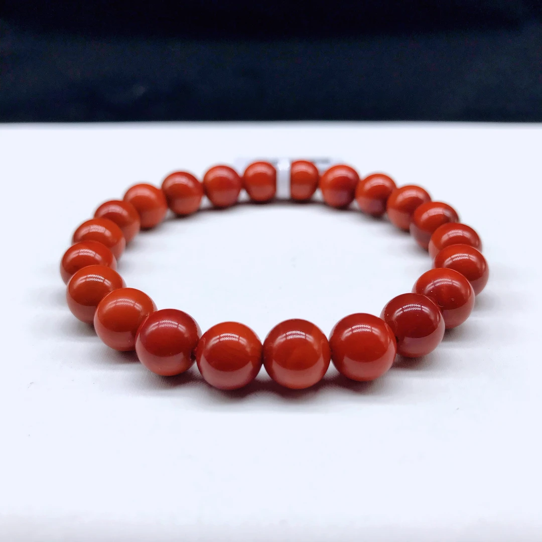 【小雪】南红四川瓦西毕业级锦红百搭手串8mm