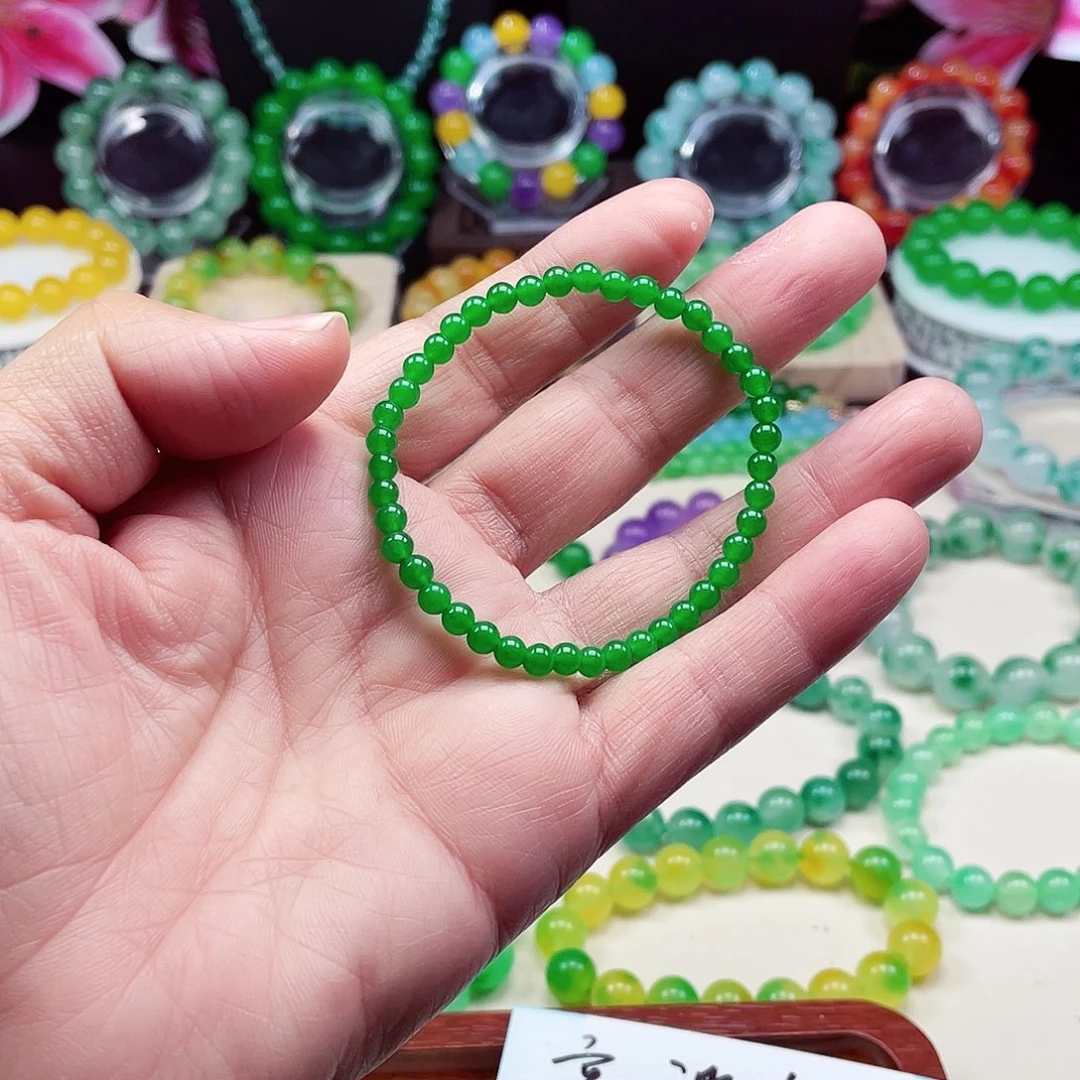 翡翠未镶嵌颈饰卡4.5翡翠珠链男女款01