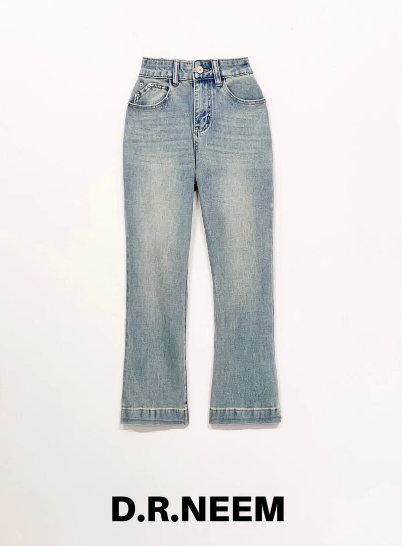 DRN 66219显瘦微喇牛仔裤