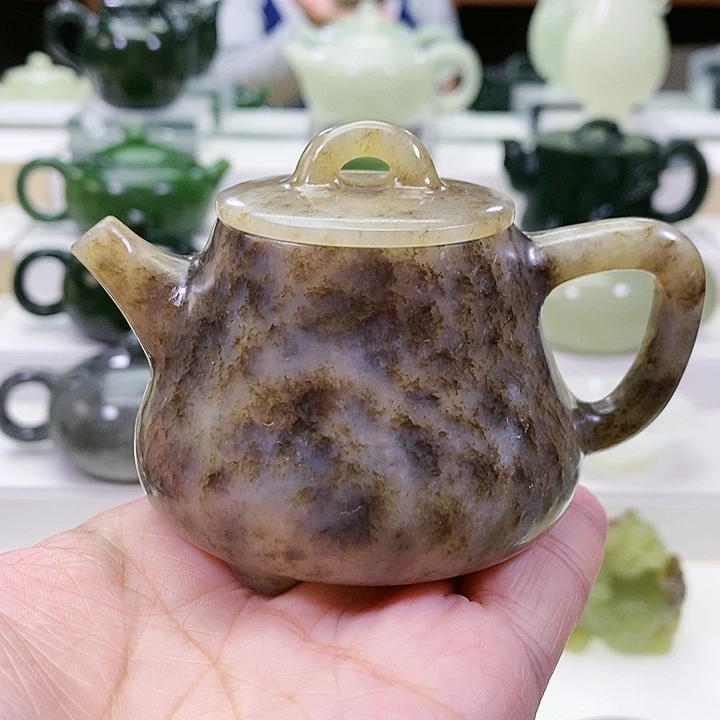 未镶嵌和田玉挂件茶壶100m l