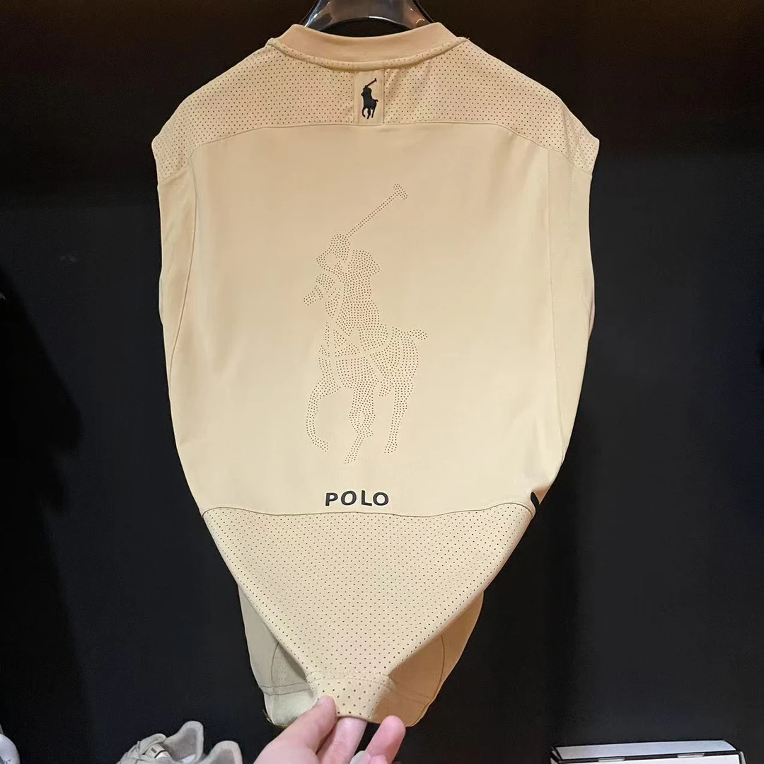 【乐-XU-819短袖】2025夏季时尚潮流polo无袖款百搭短袖