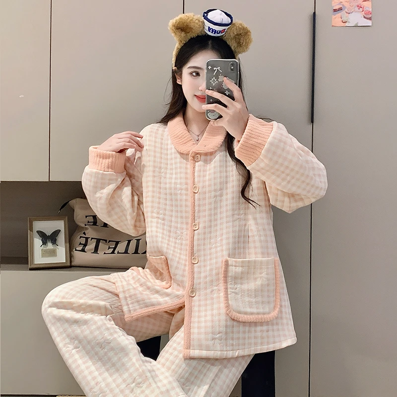 秋冬季月子服产后保暖孕妇睡衣哺乳喂奶产妇空气棉吸汗家居服冬天