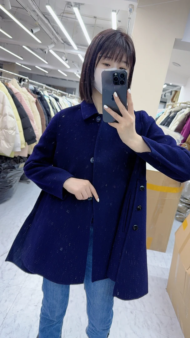 2025新款双面羊毛大衣时尚洋气高档百搭气质中长款大衣7111