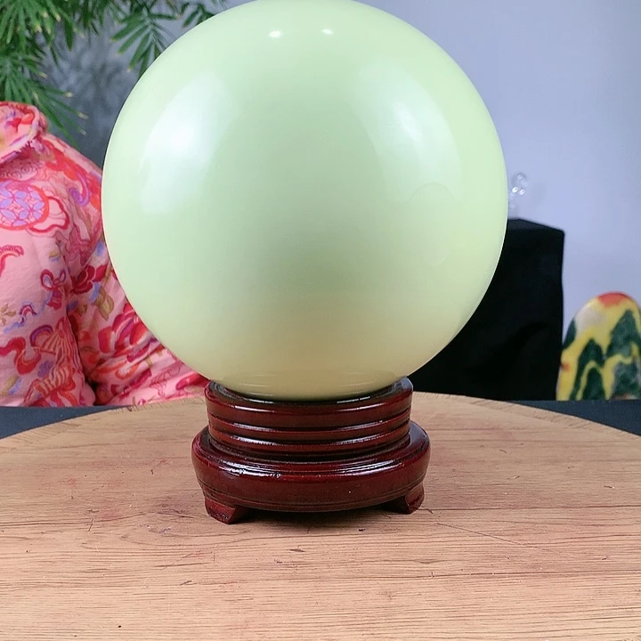 石材夜光球直径20公分带高档底座