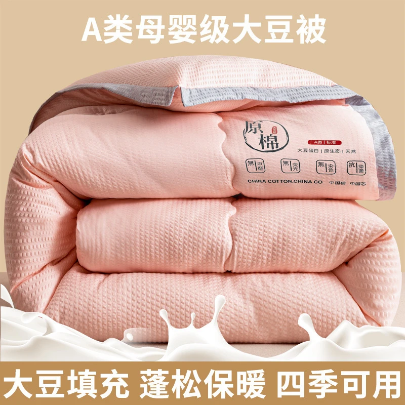 原棉大豆纤维礼品被褥空调被棉被批发冬被春秋被芯被爆款加厚保暖
