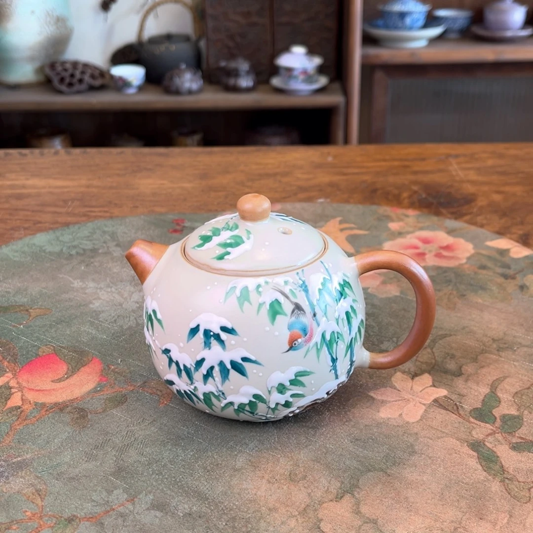 杯柴烧手工手绘陶瓷