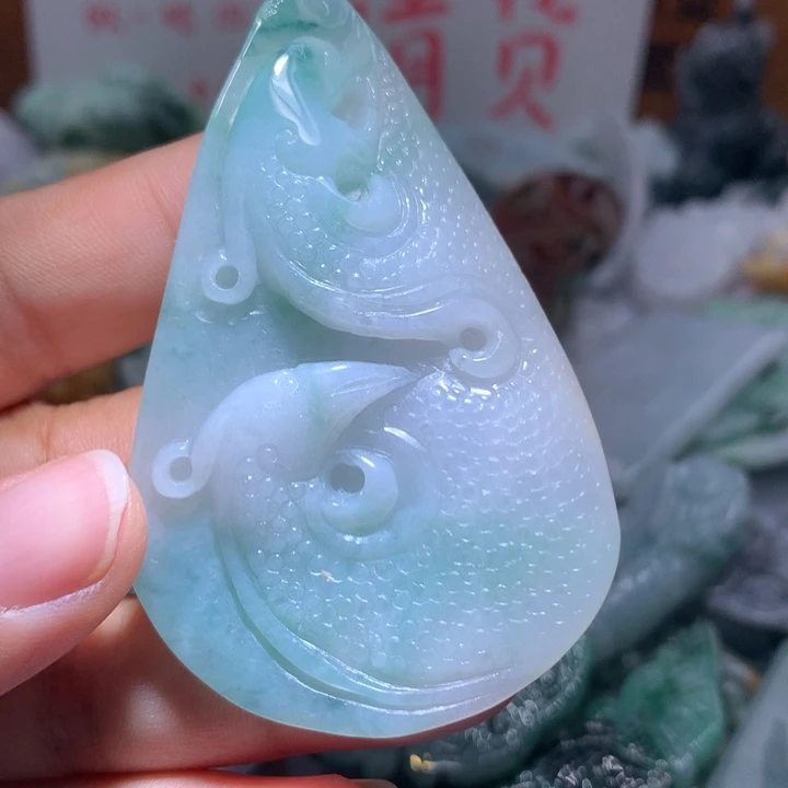 翡翠未镶嵌颈饰保真天然A货翡翠