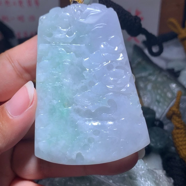 颈饰未镶嵌翡翠保真天然A货翡翠