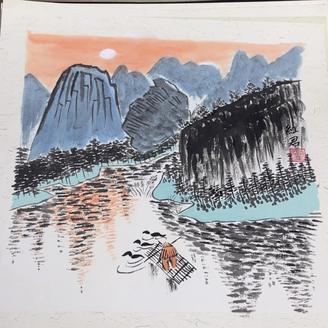 国画38-38卡纸作品艺