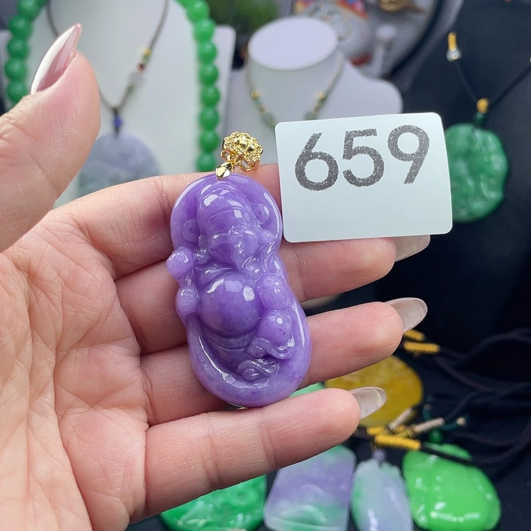 翡翠未镶嵌吊坠(赠链)