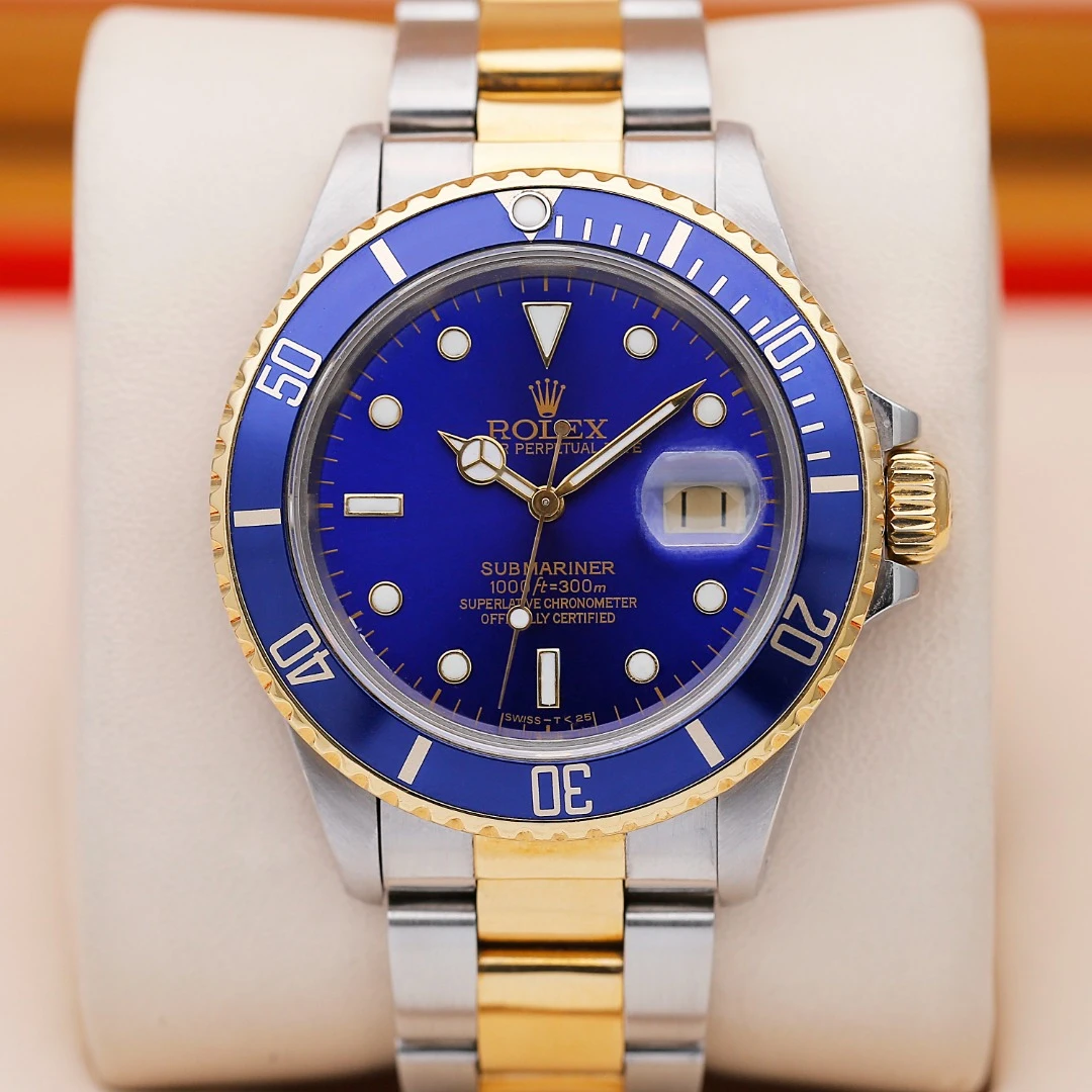 99新 Rolex/劳力士 潜航者系列16803间18K黄金40mm自动机械男表