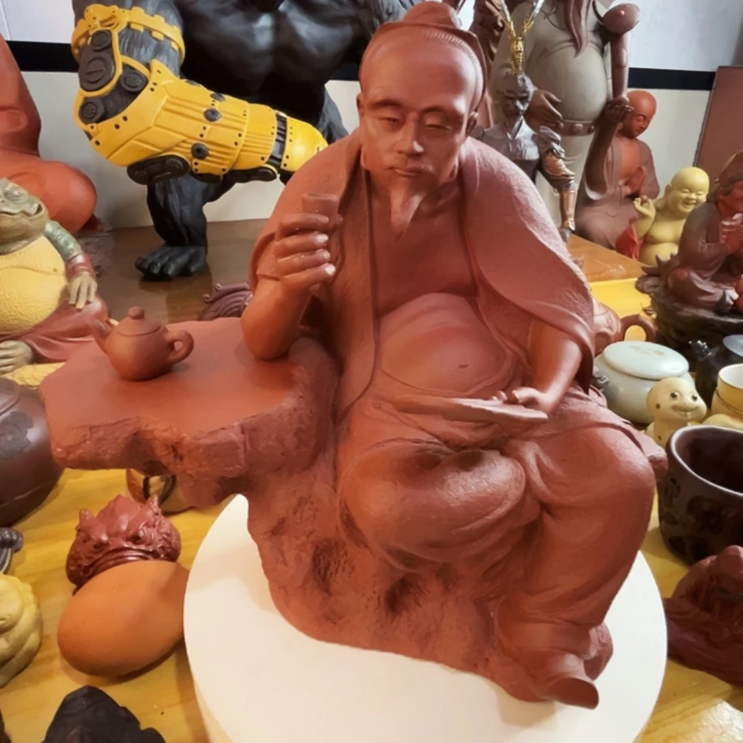 紫砂茶宠陆羽雕塑！