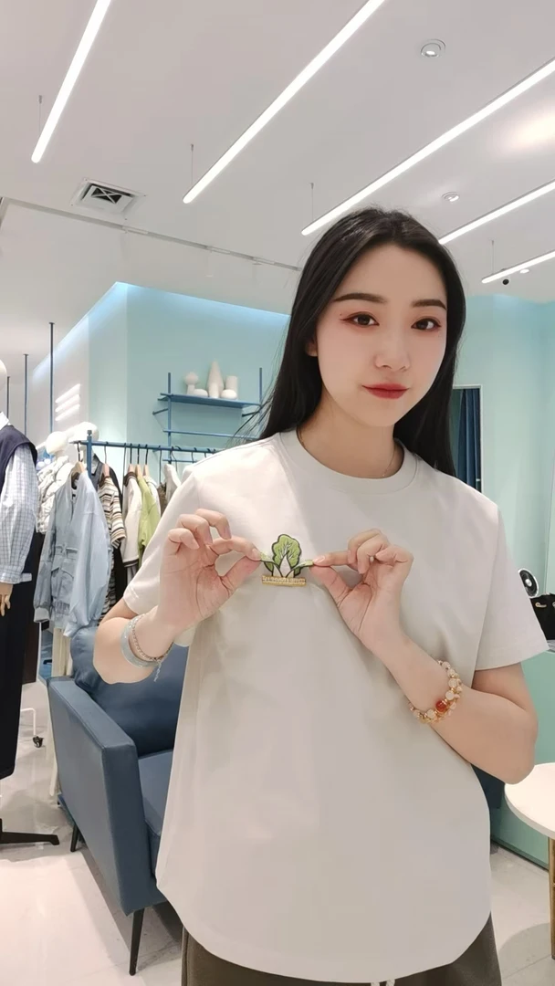 乳白色植物原浆T恤