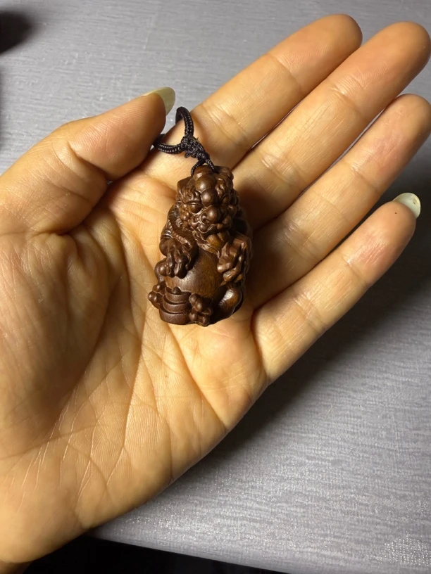 雷击枣木招财小貔貅挂件