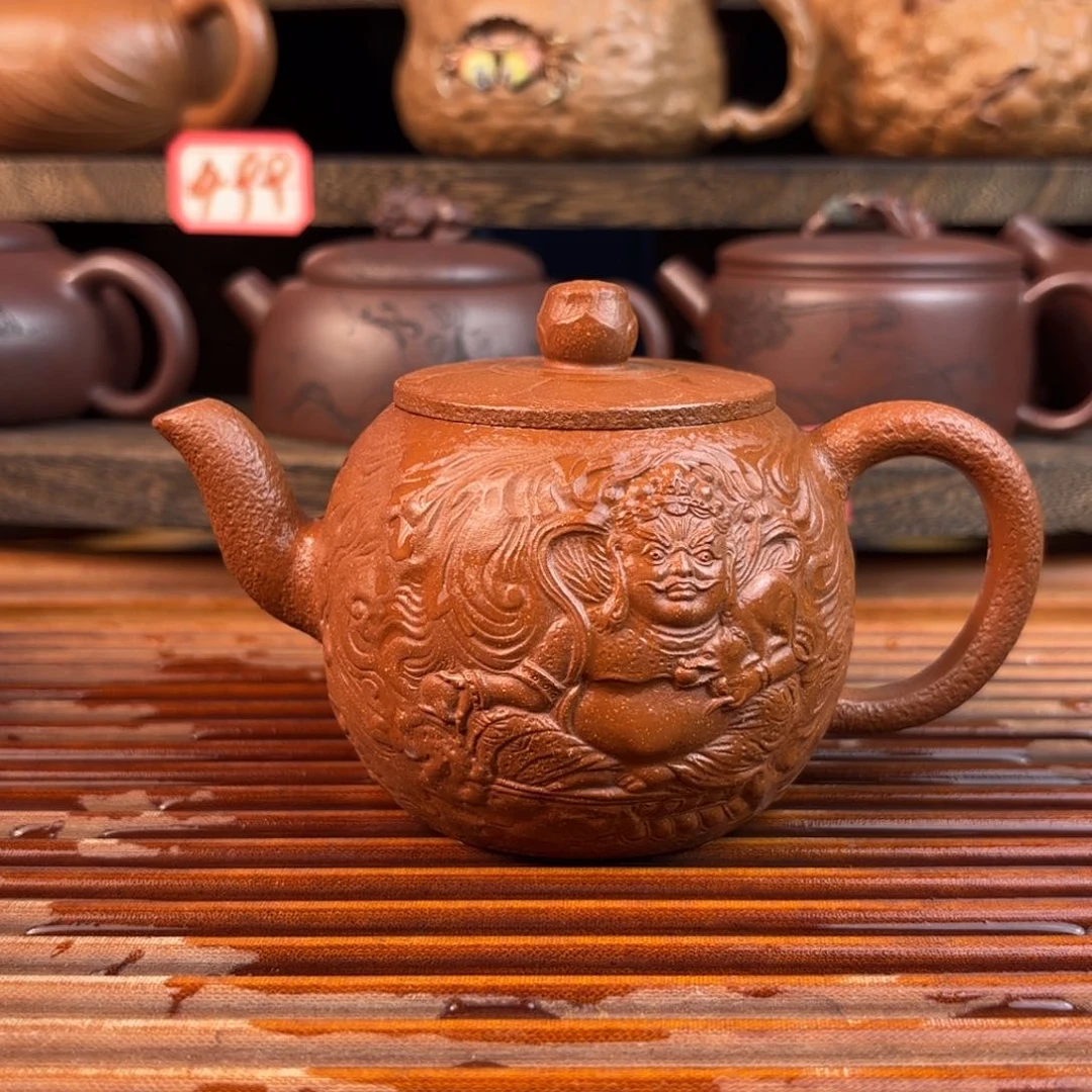 原矿红降坡200cc黄爷爷紫砂壶