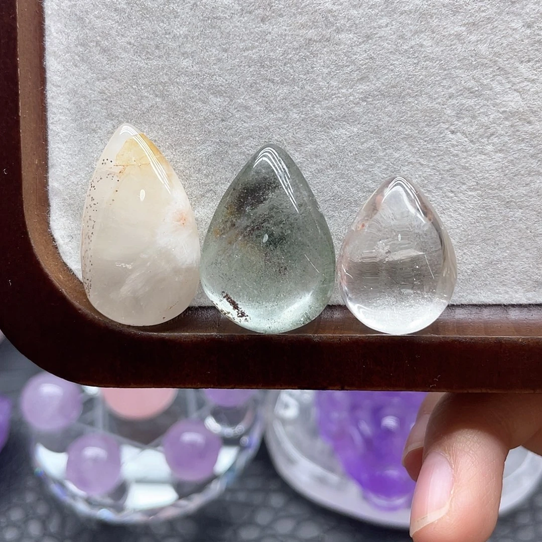 未镶嵌发晶珠宝半成品79幽灵水滴