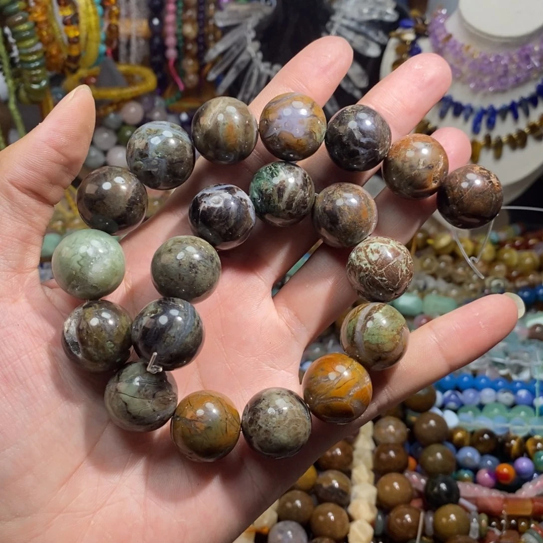 未镶嵌，彩玛瑙20mm，石英质玉