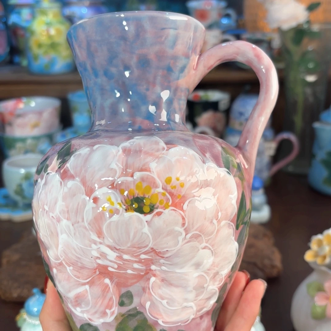 景德镇手绘高温釉下彩陶瓷茶具