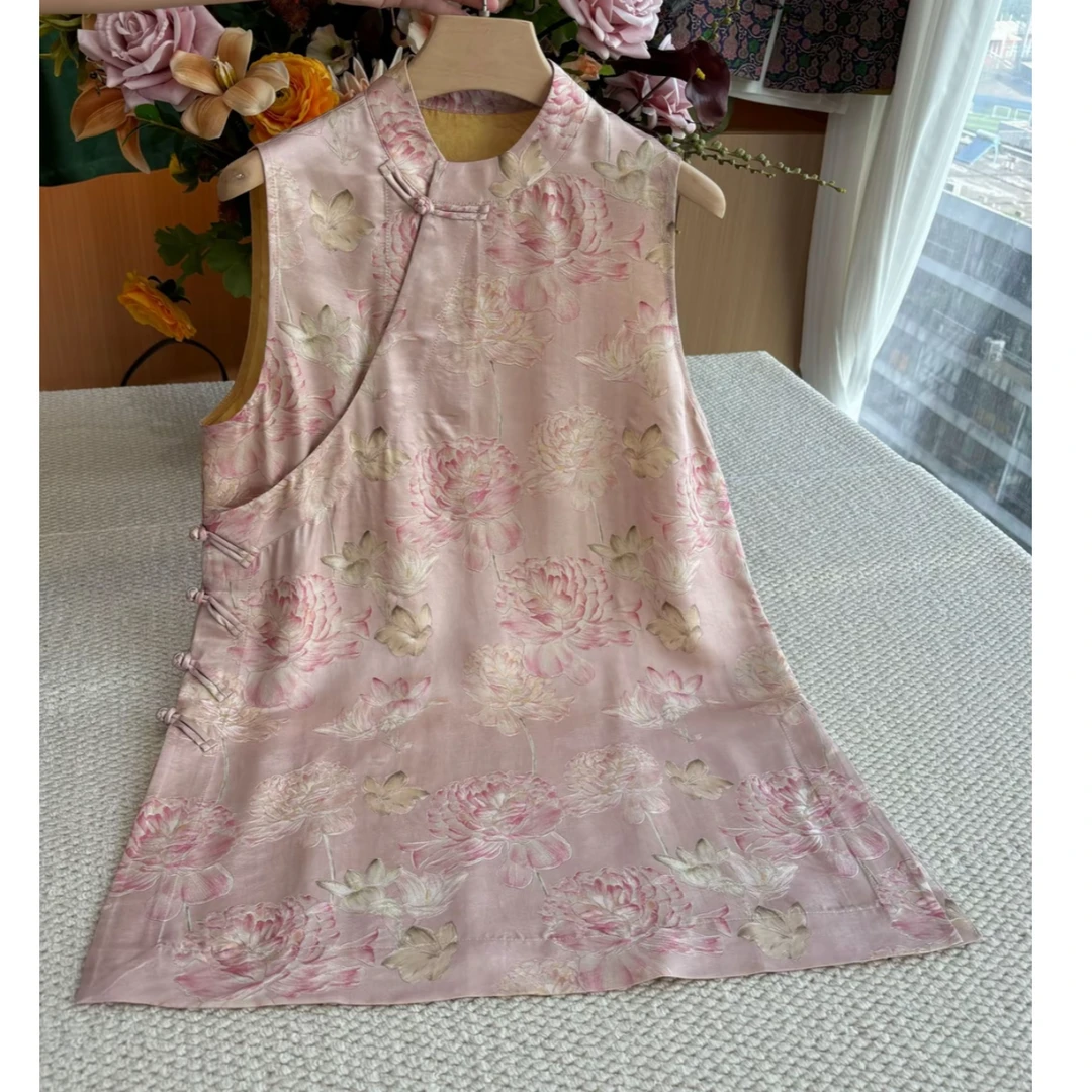 2【立如芍药】香云纱无袖上衣