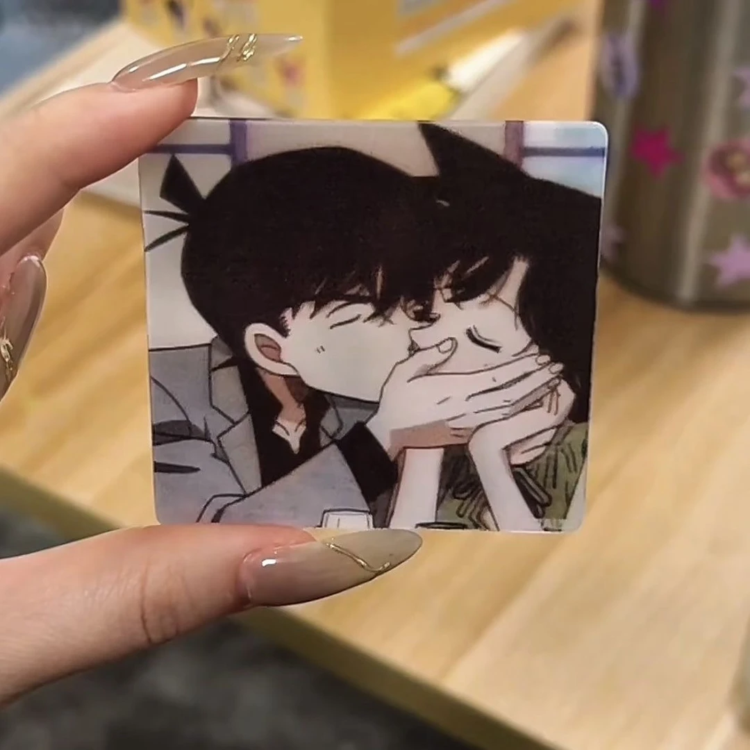 【憨堡】新兰世纪之吻光栅卡柯南动态光栅卡二次元卡书签明信片摆件