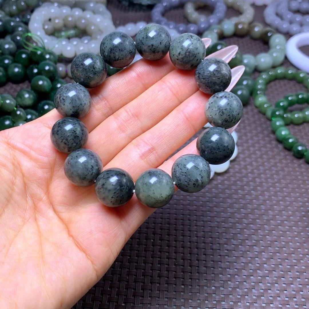 和田玉未镶嵌手串卡16