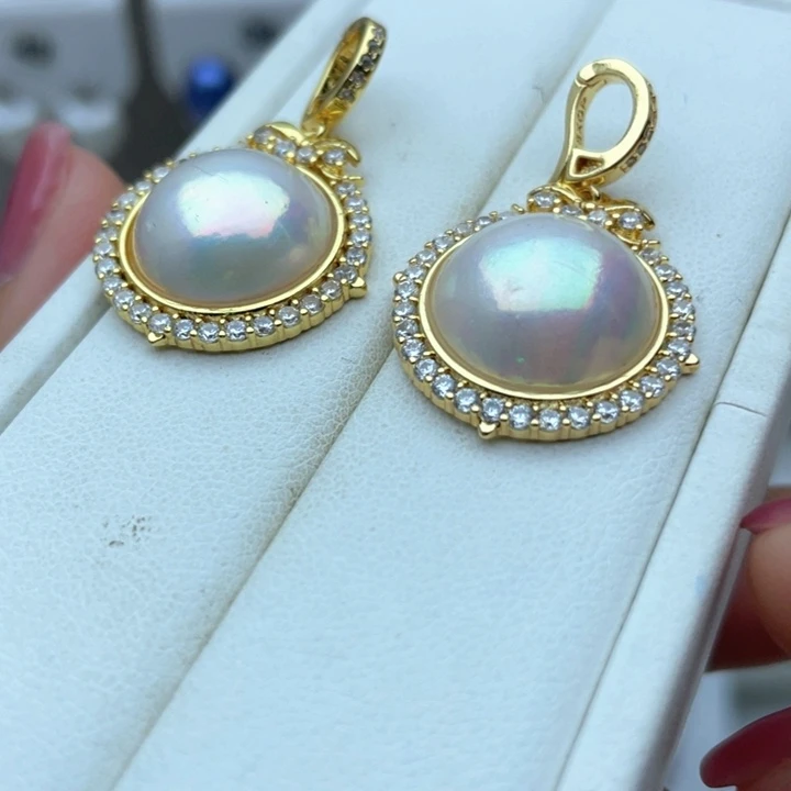 合金拼合珍珠（马贝珠）颈饰