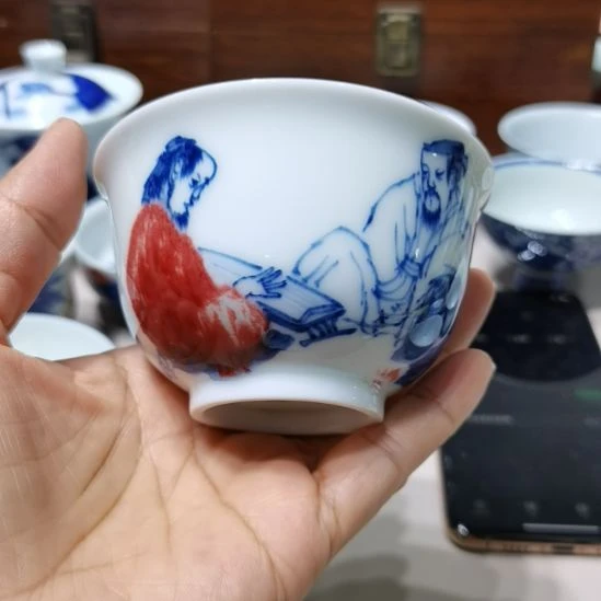 湖***湖杯张学鸿老师青花釉里红