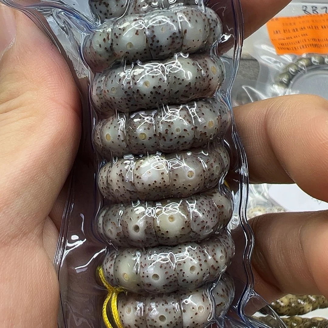 手串星月菩提34荣耀糯冰石玉星月菩提猪大肠108-9