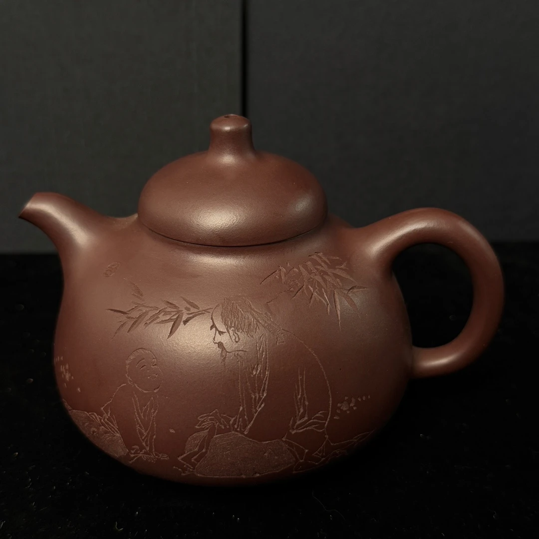 宜兴手工紫砂陶 茶壶GS3459-55