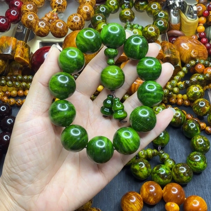 松木琥珀木文玩手串