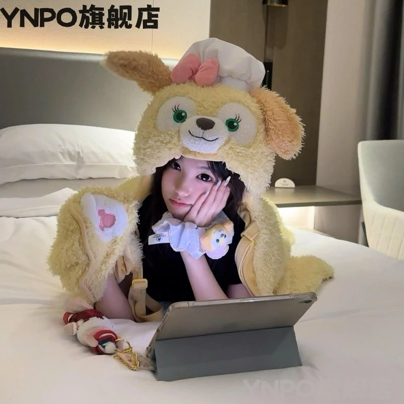 YNPO毛毯饼饼披肩卡通可爱加厚斗篷学生宿舍办公室午睡空调盖毯