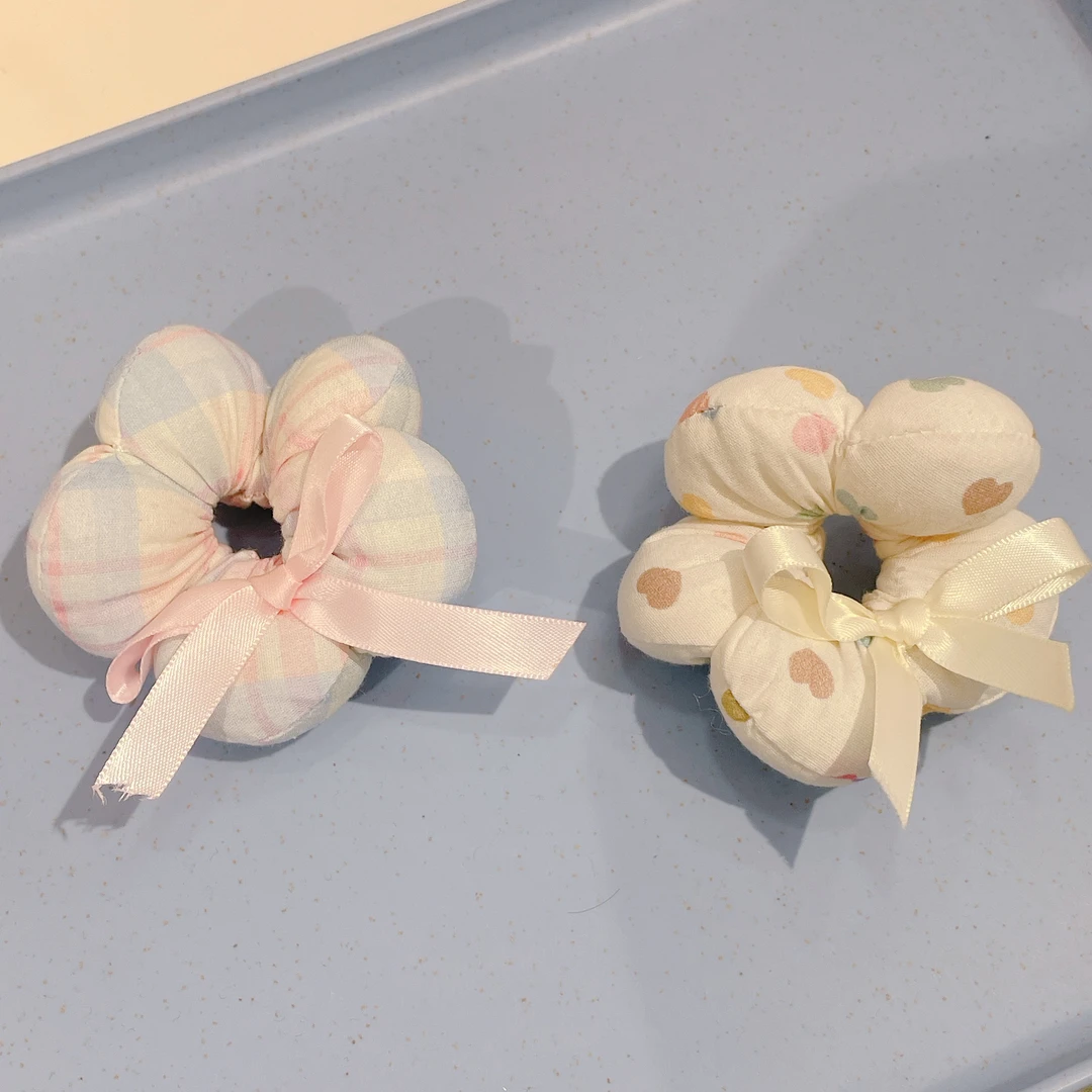 Ad-4308【满9.9飞】充棉五瓣花蝴蝶结发圈