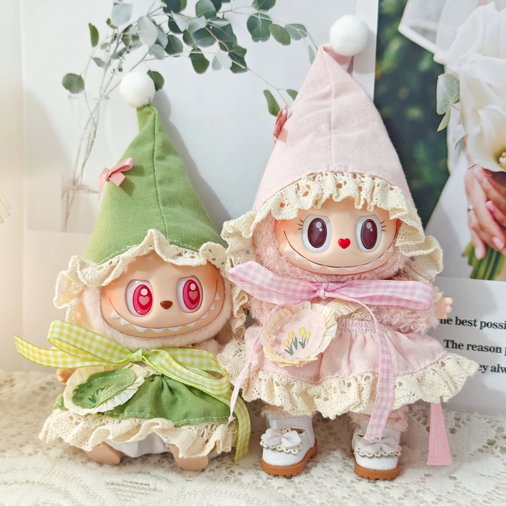 娃衣配件一代二代三代拉布布Labubu挂件衣服可爱小精灵服饰套装鞋