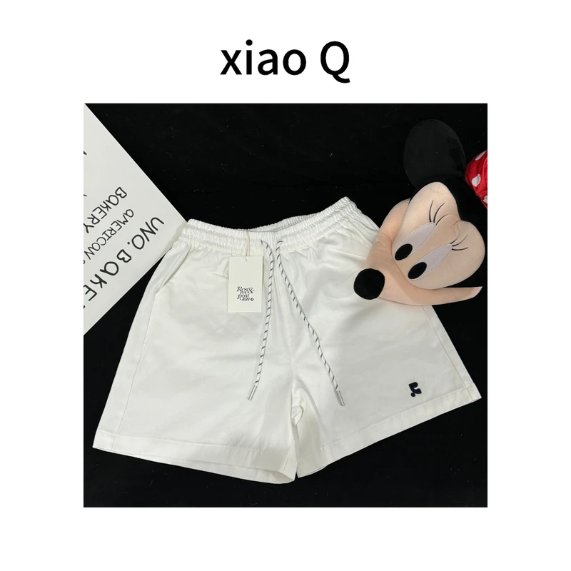 韩国RR休闲百搭纯棉短裤慵懒时尚风