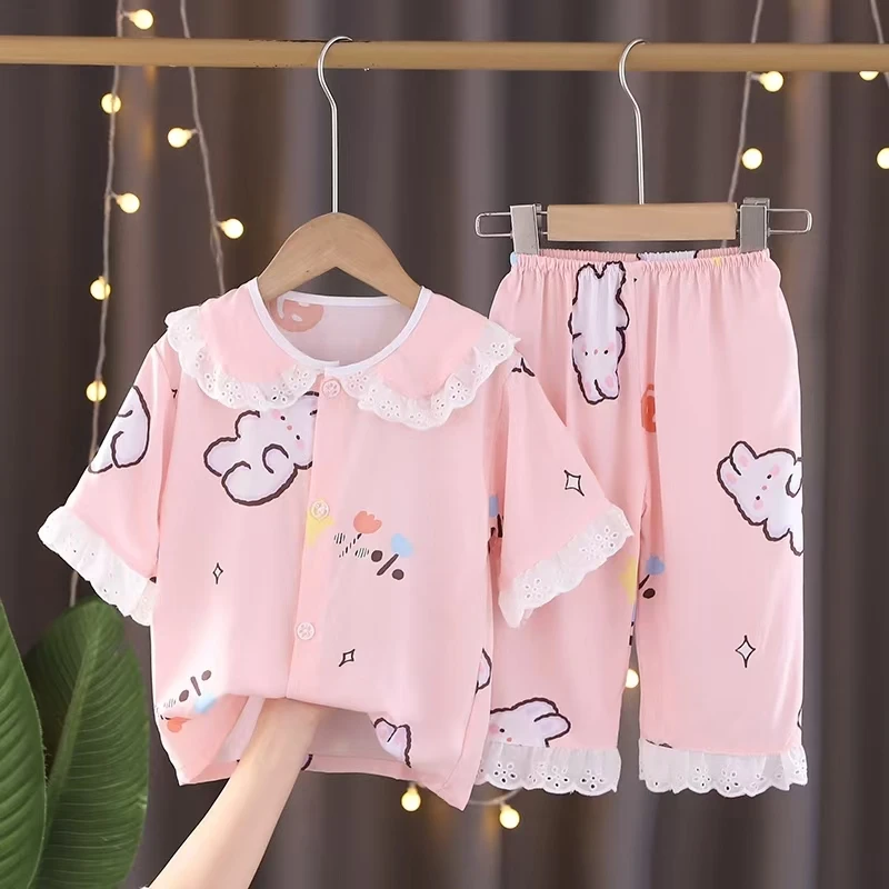 直播间过款链接 默认微瑕 介意勿拍 儿童春夏款上衣套装短袖卡通