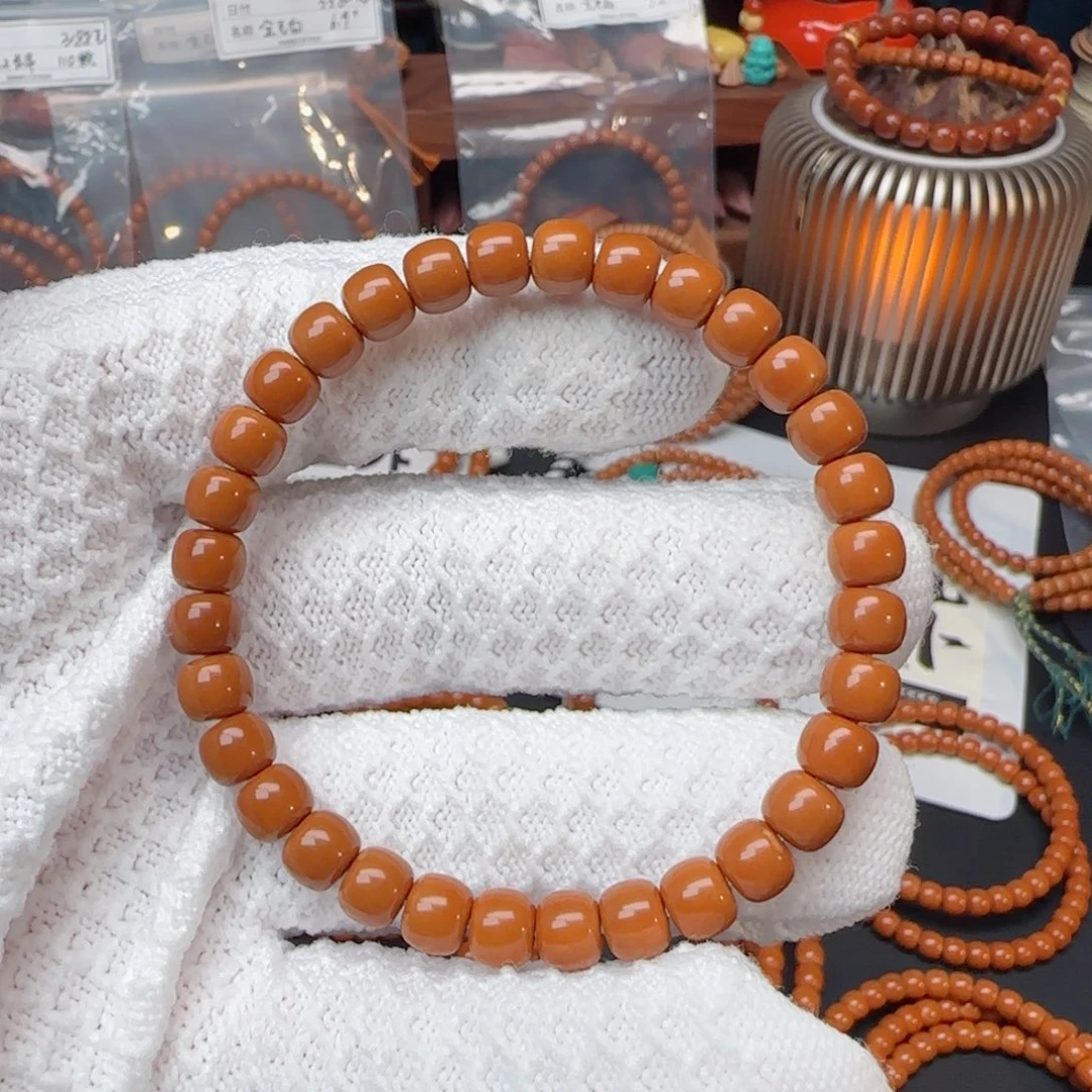 手串橄榄核7.0微三花老挝料单圈