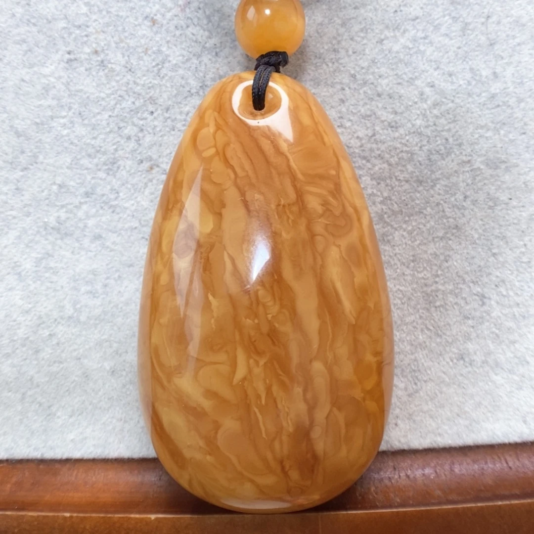 蜜蜡未镶嵌项链吊坠