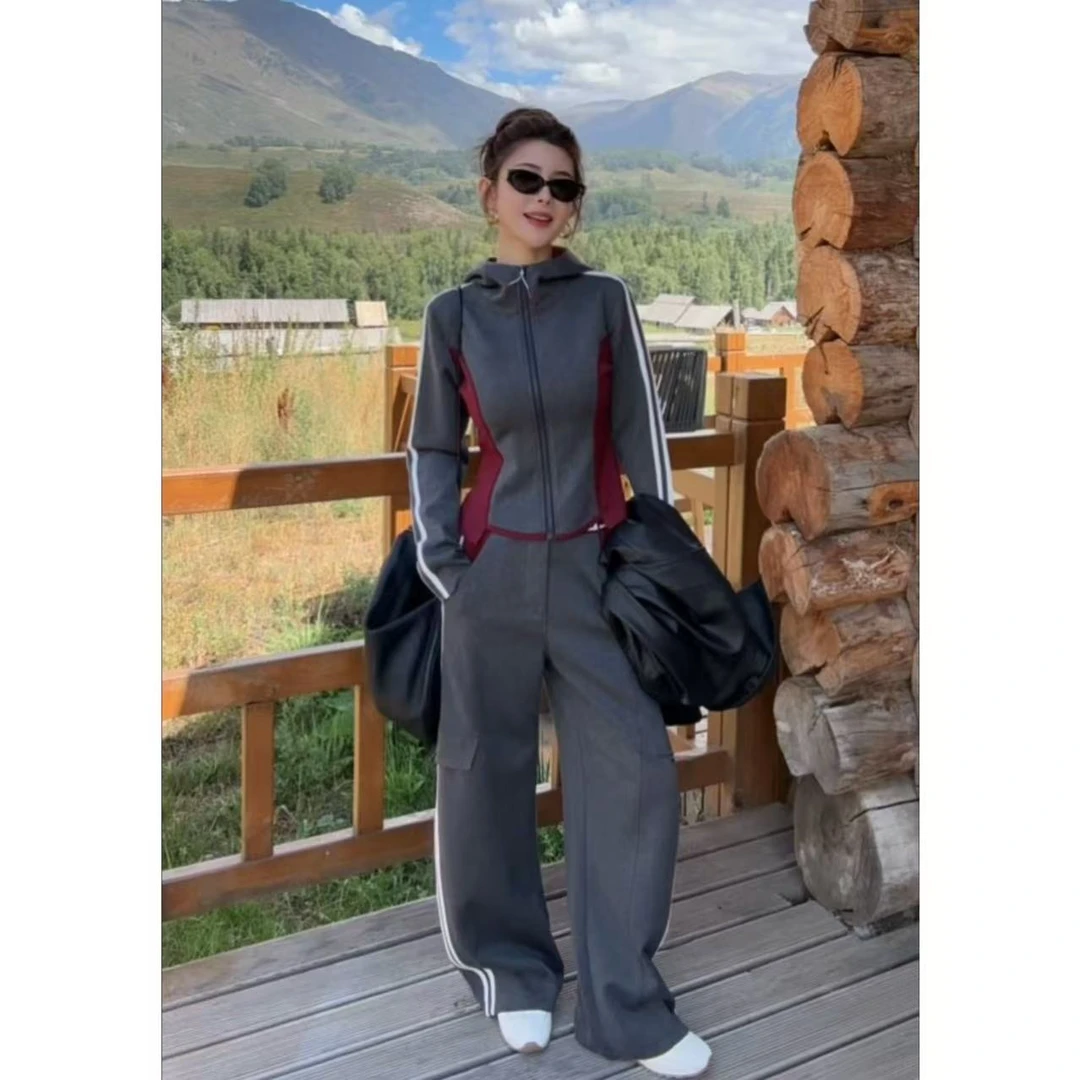 【AS普拉提】25新定制撞色拼接显瘦松紧腰弯刀裤AS25QXXK00340