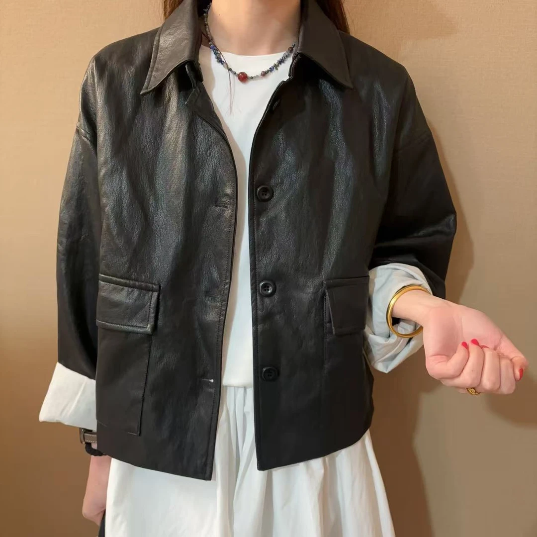 美式巨软皮衣外套