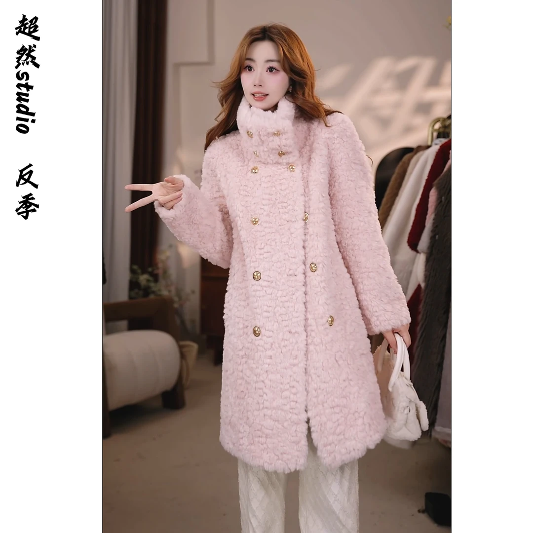 【悉尼海岸】秋冬新款气质保暖加厚宽松女士大衣2495