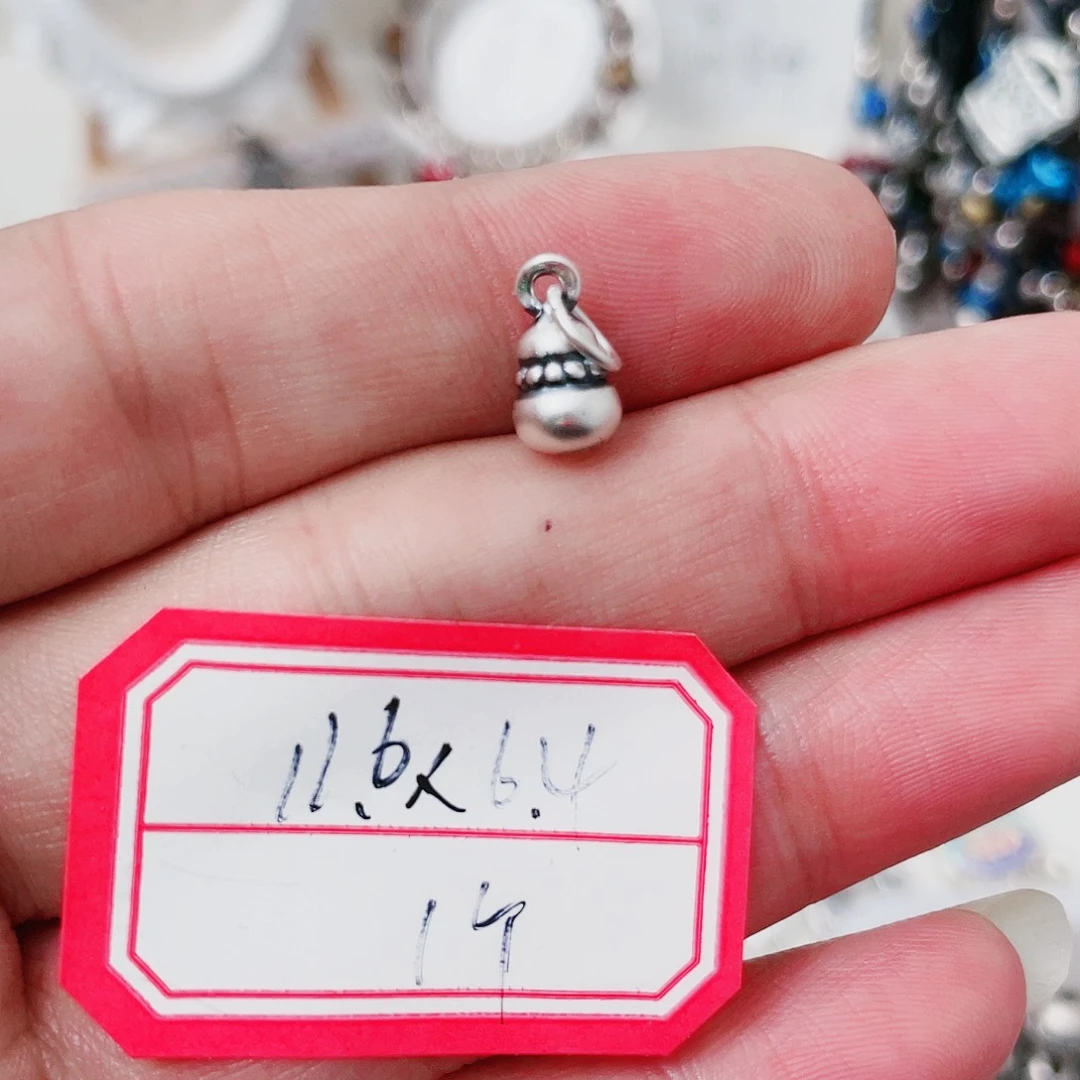 珐琅吊坠足银小葫芦