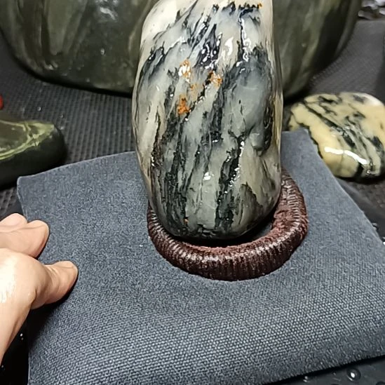新疆金丝玉原石国画