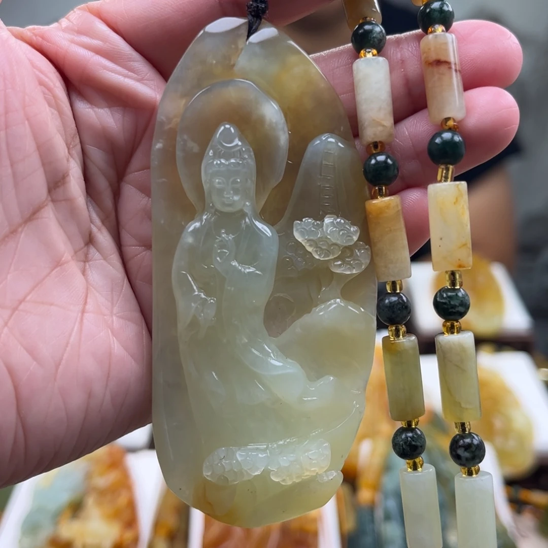 岫玉未镶嵌挂件挂件