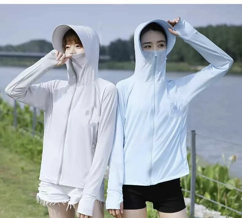 夏季冰丝带帽沿外套