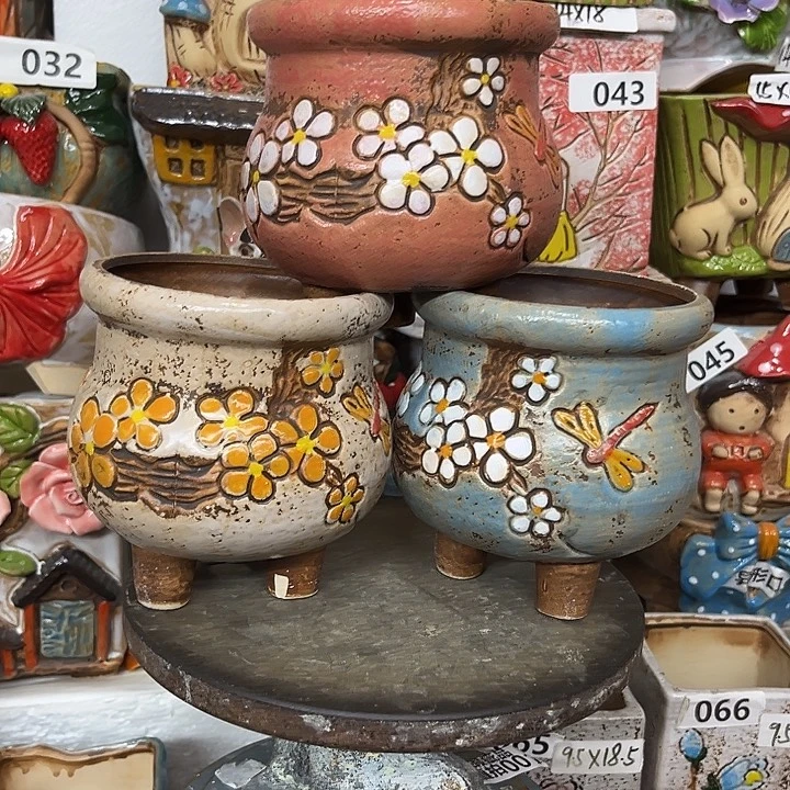 粗陶材质多肉花盆