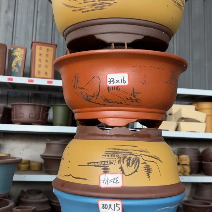 紫砂花盆100-4。