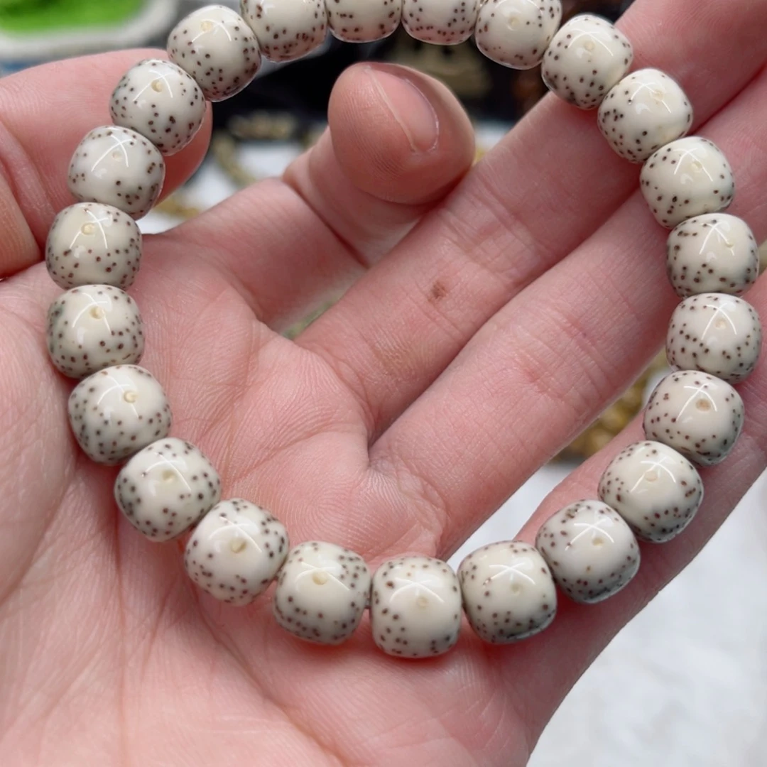 星***坠星月菩提手串头条石玉青花瓷同枝正月月大留白10×9精品