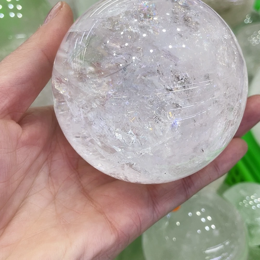 珠宝半成品未镶嵌水晶直径约7厘米左右