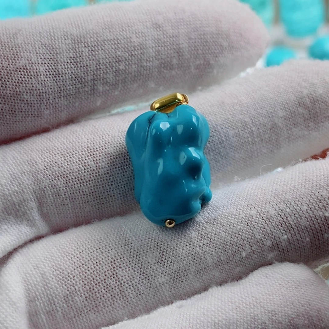 绿松石配饰18K金镶嵌